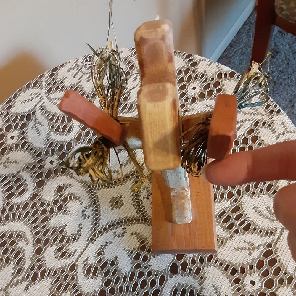 Wood Rabbit with Movable Arms